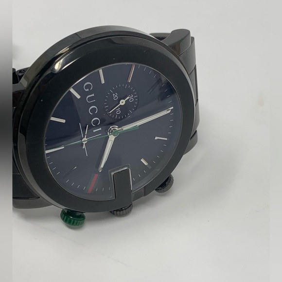 GUCCI G Chrono Black Guilloche Dial Men's Watch - Picture 13 of 13
